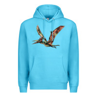 Ocean Blue Pteranodon Premium Hoodie - LillyAllenDesigns