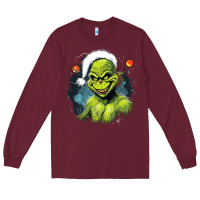 Burgundy Grinch Long Sleeve Tee - Unal Design