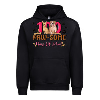 Black 100 paw some days of school Urban Hoodie - MaliasSmallBusiness