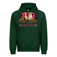 Forest Green 100 paw some days of school Urban Hoodie - MaliasSmallBusiness