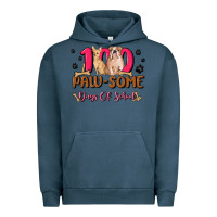 Pigment Midnight Navy 100 paw some days of school Urban Hoodie - MaliasSmallBusiness