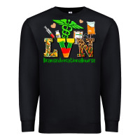 Black lvn juneteenth licensed vocational nurse with croc Premium Sweatshirt - AdoDesignShop