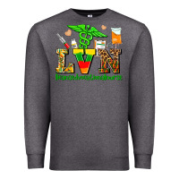 Charcoal Heather lvn juneteenth licensed vocational nurse with croc Premium Sweatshirt - AdoDesignShop