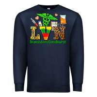 Navy lvn juneteenth licensed vocational nurse with croc Premium Sweatshirt - AdoDesignShop