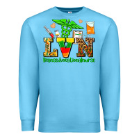 Ocean Blue lvn juneteenth licensed vocational nurse with croc Premium Sweatshirt - AdoDesignShop