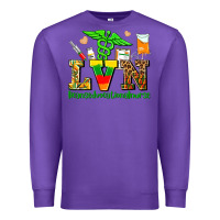 Purple lvn juneteenth licensed vocational nurse with croc Premium Sweatshirt - AdoDesignShop