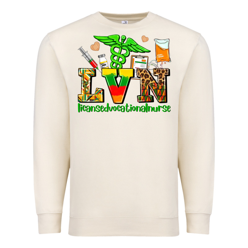 Lvn Juneteenth Licensed Vocational Nurse With Croc Premium Sweatshirt by AdoDesignShop | Teevron