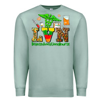 Seafoam lvn juneteenth licensed vocational nurse with croc Premium Sweatshirt - AdoDesignShop