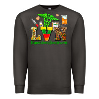 Smoke lvn juneteenth licensed vocational nurse with croc Premium Sweatshirt - AdoDesignShop