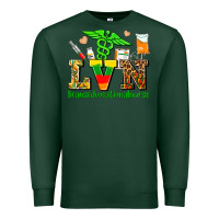 Sports Green lvn juneteenth licensed vocational nurse with croc Premium Sweatshirt - AdoDesignShop