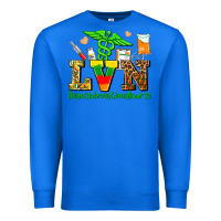 True Royal lvn juneteenth licensed vocational nurse with croc Premium Sweatshirt - AdoDesignShop