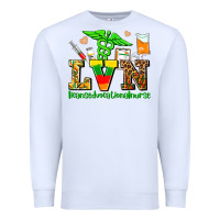 White lvn juneteenth licensed vocational nurse with croc Premium Sweatshirt - AdoDesignShop