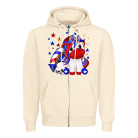 Sandshell 4th of july american unicorn Zipper Hoodie - texasbilliewilder