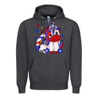 Smoke 4th of july american unicorn Zipper Hoodie - texasbilliewilder