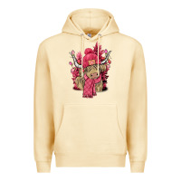Pina Colada Pink winter long haired Cow Premium Hoodie - NancyCooperArtShop