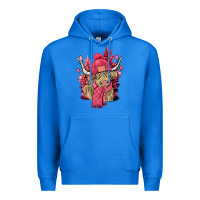 True Royal Pink winter long haired Cow Premium Hoodie - NancyCooperArtShop