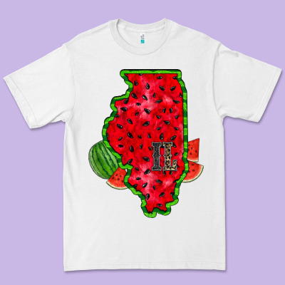 Illinois Watermelon Premium Tee Designed By Racoondesign