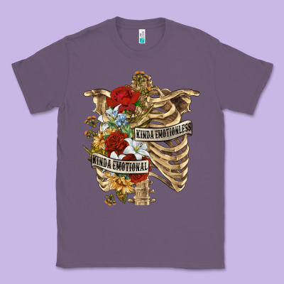 Kinda Emotionless Kinda Emotional Skeleton Classic Tee Designed By Ranaportraitstore