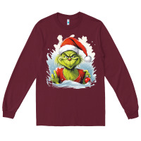 Burgundy Grinch Long Sleeve Tee - Unal Design
