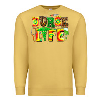 Antique Gold juneteenth nurse life Premium Sweatshirt - AdoDesignShop