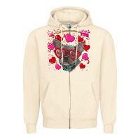 Sandshell valentine's day french bulldog puppy Zipper Hoodie - RanaPortraitStore
