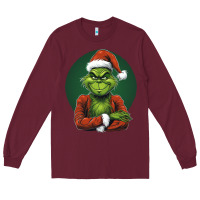 Burgundy Grinch Long Sleeve Tee - Unal Design