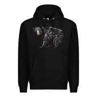 Black Sloth Bear Premium Hoodie - LillyAllenDesigns