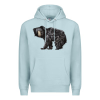 Blue Mist Sloth Bear Premium Hoodie - LillyAllenDesigns