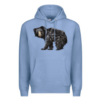 Colony Blue Sloth Bear Premium Hoodie - LillyAllenDesigns