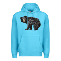 Ocean Blue Sloth Bear Premium Hoodie - LillyAllenDesigns
