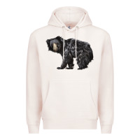 Pale Pink Sloth Bear Premium Hoodie - LillyAllenDesigns