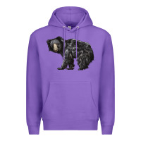 Purple Sloth Bear Premium Hoodie - LillyAllenDesigns