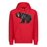 Red Sloth Bear Premium Hoodie - LillyAllenDesigns