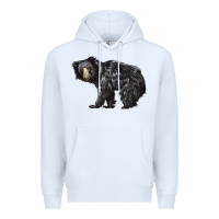 White Sloth Bear Premium Hoodie - LillyAllenDesigns