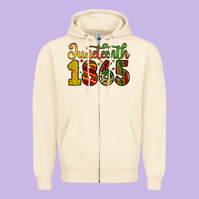 Juneteenth 1865 Zipper Hoodie Designed By Zillion Design Studio