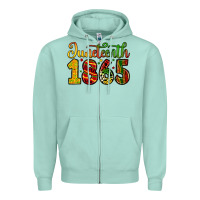 Seafoam juneteenth 1865 Zipper Hoodie - Zillion Design Studio