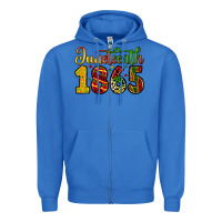 True Royal juneteenth 1865 Zipper Hoodie - Zillion Design Studio