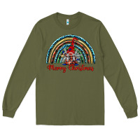 Army Green merry christmas gnomes   rainbow Long Sleeve Tee - BarkalooDesign