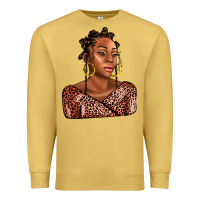 Antique Gold afro woman Premium Sweatshirt - AdoDesignShop