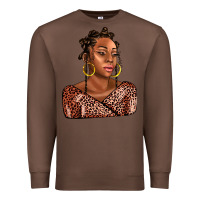 Chestnut afro woman Premium Sweatshirt - AdoDesignShop