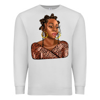 Dove Grey afro woman Premium Sweatshirt - AdoDesignShop