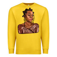 Lemon afro woman Premium Sweatshirt - AdoDesignShop