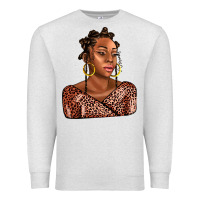 Oatmeal Heather afro woman Premium Sweatshirt - AdoDesignShop