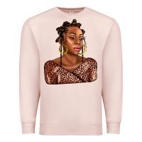Pale Pink afro woman Premium Sweatshirt - AdoDesignShop