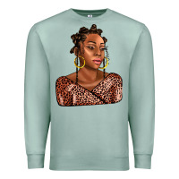 Seafoam afro woman Premium Sweatshirt - AdoDesignShop