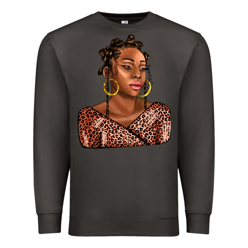 Afro Woman Premium Sweatshirt by AdoDesignShop | Teevron