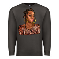 Smoke afro woman Premium Sweatshirt - AdoDesignShop