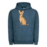 Pigment Midnight Navy chihuahua Urban Hoodie - MaliasSmallBusiness