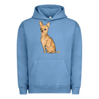 Pigment Pebble Blue chihuahua Urban Hoodie - MaliasSmallBusiness