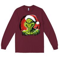 Burgundy Grinch Long Sleeve Tee - Unal Design
